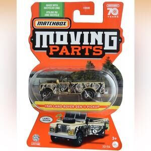 NIB! Matchbox 70th Anniversary 1965 Land Rover Gen II Pickup, Moving Parts 32/54
